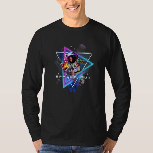 Spaced Out Astronaut Aesthetic Vaporwave Outer Spa T-Shirt (Vorderseite)