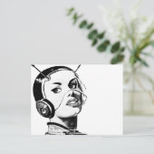 Spacegirl Postkarte (Stehend Vorderseite)