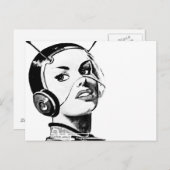 Spacegirl Postkarte (Vorne/Hinten)