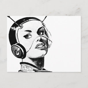Spacegirl Postkarte