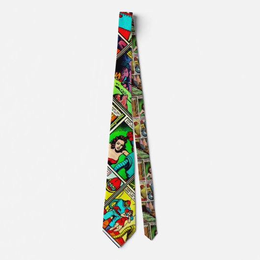 SpaceHawk, Martians, and a Damsel Comic Book Page Krawatte (Vorderseite)