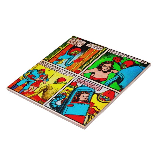 SpaceHawk, Martians und eine Damsel-Comic-Buchseit Fliese (Seite)