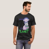 Spaceman Astronaut Space Axolotl T-Shirt (Vorne ganz)