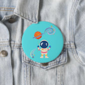 Spaceman Cartoon Abenteuer. Button (Beispiel)