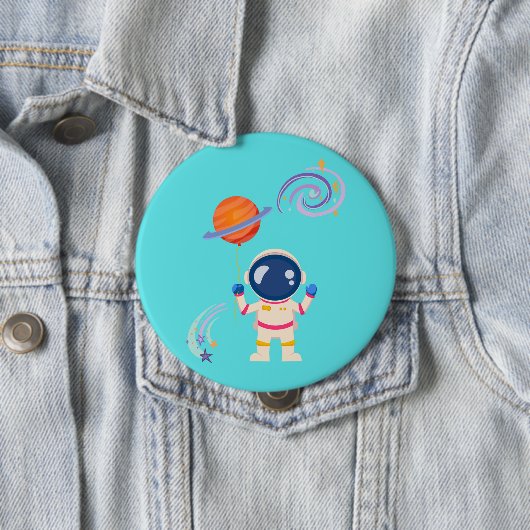 Spaceman Cartoon Abenteuer. Button (Beispiel)