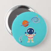 Spaceman Cartoon Abenteuer. Button (Vorne & Hinten)