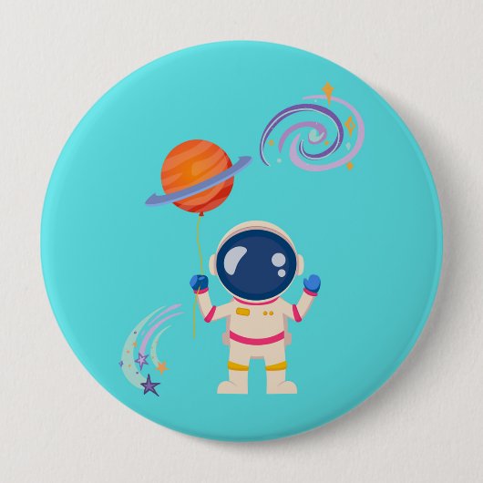 Spaceman Cartoon Abenteuer. Button (Vorderseite)