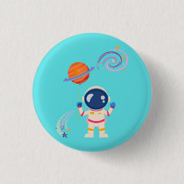 Spaceman Cartoon Abenteuer. Button