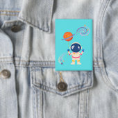 Spaceman Cartoon Abenteuer. Button (Insitu)