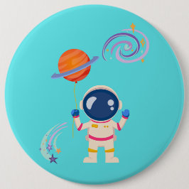 Spaceman Cartoon Abenteuer. Button
