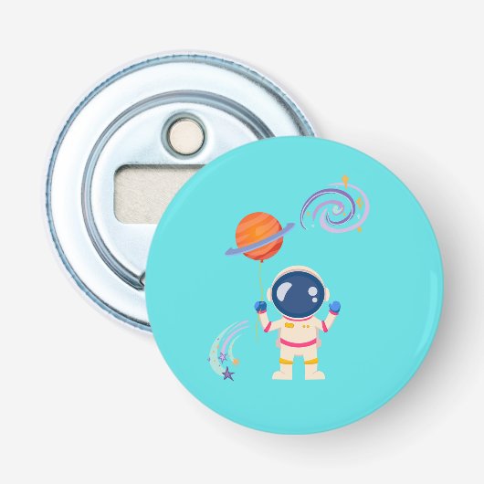 Spaceman Cartoon Abenteuer. Flaschenöffner (Vorderseite)