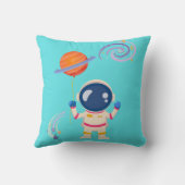 Spaceman Cartoon Abenteuer. Kissen (Rückseite)