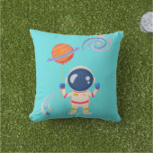 Spaceman Cartoon Abenteuer. Kissen (Golfball-Marker)