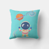 Spaceman Cartoon Abenteuer. Kissen (Rückseite)