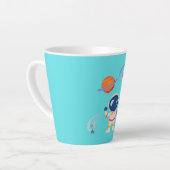 Spaceman Cartoon Abenteuer. Milchtasse (Linke Ecke)