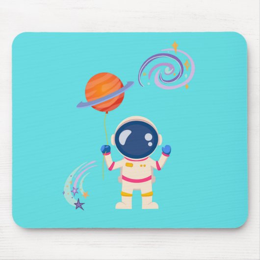 Spaceman Cartoon Abenteuer. Mousepad (Vorne)