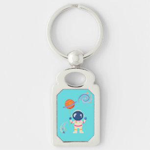 Spaceman Cartoon Abenteuer. Schlüsselanhänger