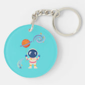 Spaceman Cartoon Abenteuer. Schlüsselanhänger (Rückseite)