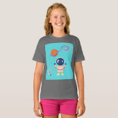 Spaceman Cartoon Abenteuer. T-Shirt (Vorne ganz)