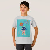 Spaceman Cartoon Abenteuer. T-Shirt (Vorne ganz)