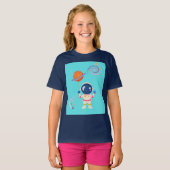 Spaceman Cartoon Abenteuer. T-Shirt (Vorne ganz)