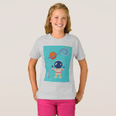 Spaceman Cartoon Abenteuer. T-Shirt (Vorne ganz)
