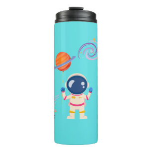 Spaceman Cartoon Abenteuer. Thermosbecher