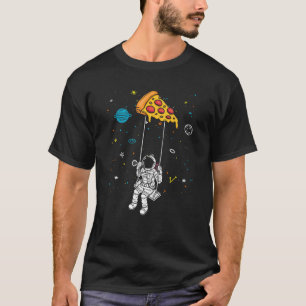 Spaceman Pizza Slice Fast Food Astronomie Solar T-Shirt