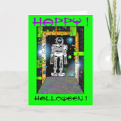 SPACEMAN RoBoT HALLOWEEN CARD Karte (Vorderseite)