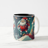 Spaceman santa fun zweifarbige tasse (VorderseiteRechts)
