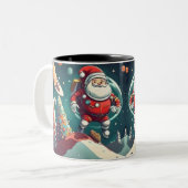 Spaceman santa fun zweifarbige tasse (Vorderseite Links)