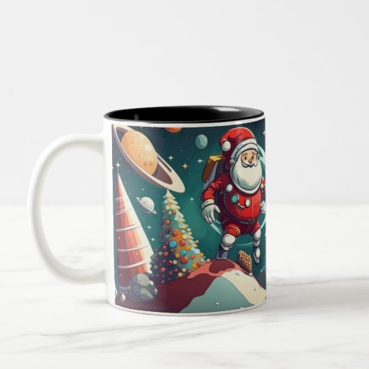 Spaceman santa fun zweifarbige tasse (Links)