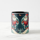 Spaceman santa fun zweifarbige tasse (Mittel)