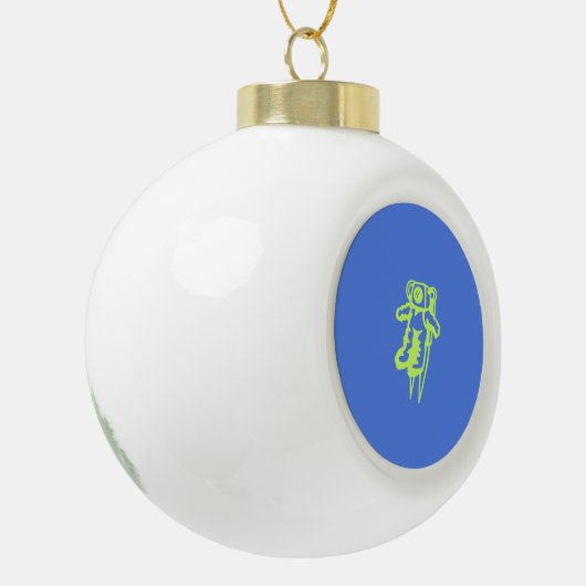 Spaceman Snowflake Gerahmte Ornament (Links)