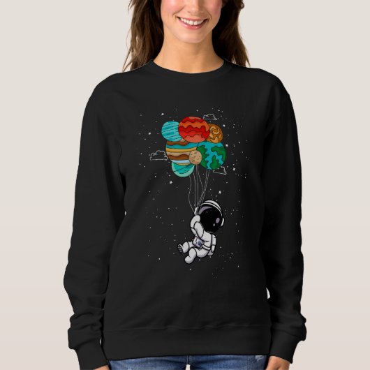 Spaceman  Space Astronaut Solar System Girls Boys Sweatshirt (Vorderseite)