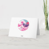 Spaceman Surfen Die große rosa Welle Karte (Rückseite)