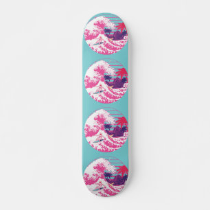 Spaceman Surfen Die große rosa Welle Skateboard