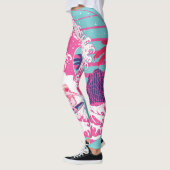 Spaceman Surfen Die rosa Große Welle Leggings (Links)