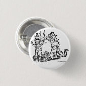 Spaceman versus Dinosaurier Button (Vorne & Hinten)