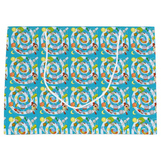 Spaceman vs. Alien Gift Bag (groß) Große Geschenktüte (Vorderseite)