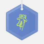 Spaceman Weihnachtsbaum Ornament Aus Glas (Vorderseite)