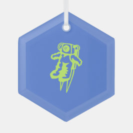 Spaceman Weihnachtsbaum Ornament Aus Glas