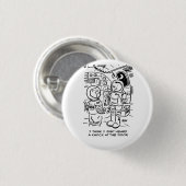 Spacemen auf Raumschiff Hörklopfen an der Tür Button (Vorne & Hinten)