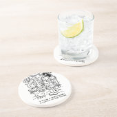 Spacemen auf Raumschiff Hörklopfen an der Tür Getränkeuntersetzer (Seite)