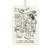 Spacemen im Raumschiff Hörklopfen Autolufterfrischer (Rückseite)