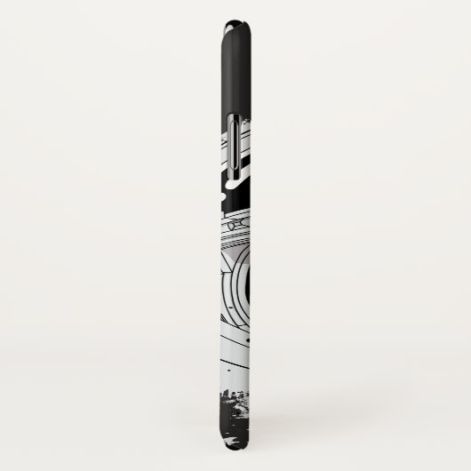 Spacemonkey Schwarzweiß Case-Mate iPhone Hülle (Hinten/Rechts)