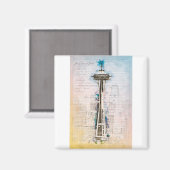 SpaceNeedle Magnet (Vorderseite/Rückseite)