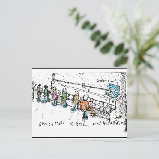 Spaceport KARL, das Konzept des Künstlers Postkarte (Stehend Vorderseite)
