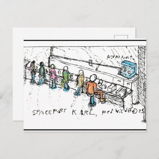 Spaceport KARL, das Konzept des Künstlers Postkarte (Vorne/Hinten)