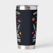 SpaceRocket Launch Explore Cosmos Dark Tumbler Thermobecher (Links)